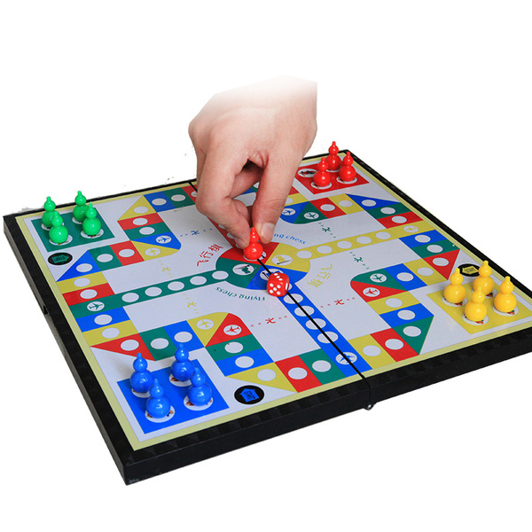 【精明妈咪】先行者飞行棋大号折叠磁性葫芦状棋子儿童游戏棋便携