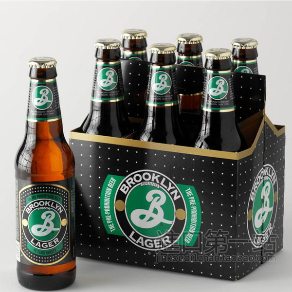 进口 美国布鲁克林啤酒 brooklyn lager 拉格啤酒 355ml*6瓶 正品
