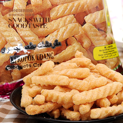 马来西亚进口休闲零食品 妙妙虾味香脆木薯膨化条60克 8包包邮