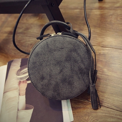 包包2015秋新款磨砂皮包韩版休闲女包百搭可爱小圆包单肩斜挎包包