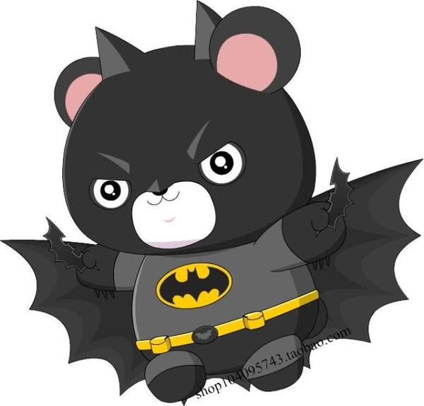 q版 蝙蝠侠 旅行箱贴纸 吉他贴纸 滑板贴纸 防水防磨 d 1073