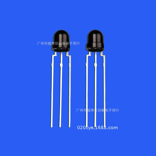 5mm紅外線遙控電器玩具圓頭塑封lf0038 m接收頭電子元件電子配件