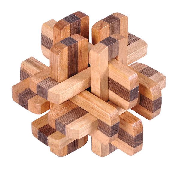 双色十二通 孔明锁 鲁班锁 成人益智玩具 套环套锁 儿童礼物