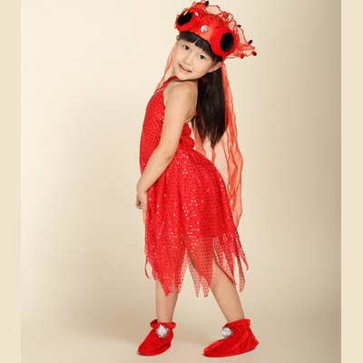特价儿童鲤鱼卡通动物表演服装小金鱼演出服幼儿小鱼儿舞台造型服