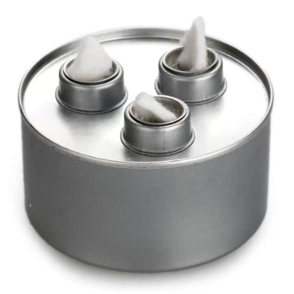 日本南部老铁壶专用酒精灯 3头2小时茶具 大号金色加热保温酒精灯