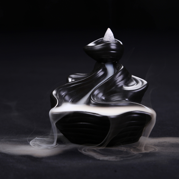 创意倒流香炉 烟倒流摆件檀香炉熏香流水大号陶瓷香薰炉茶道香道