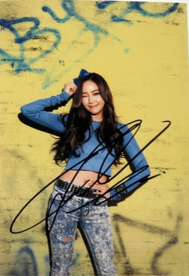 少女时代 jessica 郑秀妍 亲笔签名14年最新 6寸宣传照 6.18