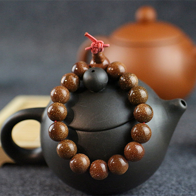 一件批发 纯天然金刚砂男女款佛珠手链 纯石头打磨光滑圆润