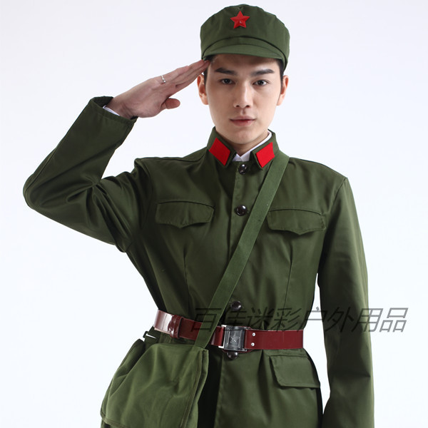 老式65式怀旧军干服涤卡的良解放老兵红卫兵聚会绿军装套装