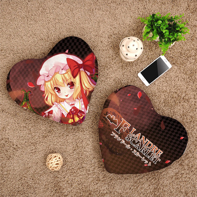 东方project 二小姐 芙兰朵露 大小姐 魂魄妖梦 动漫心型抱枕靠枕