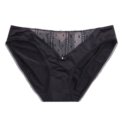 elle内衣性感透视时尚蕾丝印花提臀女士三角底裤 1bl402
