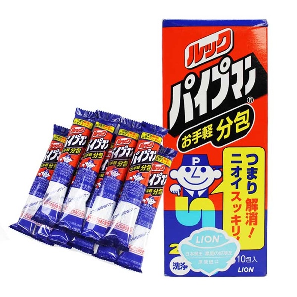 包邮 狮王look通渠佬管道疏通剂(粉包型)20gx10下水道强力疏通剂