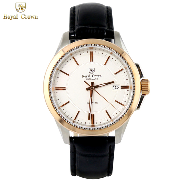 royal crown萝亚克朗男士手表 全自动机械钻表不锈钢商务男表