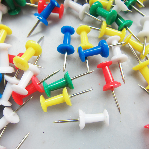 彩色工字钉图钉1千个包邮 大头图钉软木钉针长1.