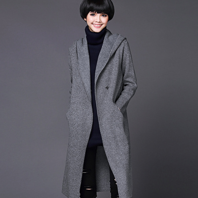 2015早秋新品<em>开衫女</em>针织衫 <em>大款</em>宽松中长款卫