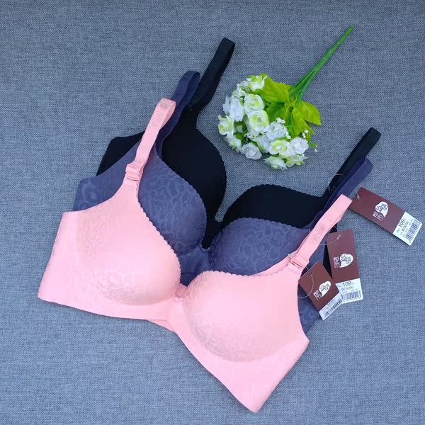 都市丽人无痕文胸b杯中厚轻薄3/4杯按摩条柔软适度聚拢内衣088596
