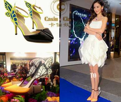 2015 spring and summer with new models Sophia Webster heeled sandals fantasy colorful butterfly spell color shoes