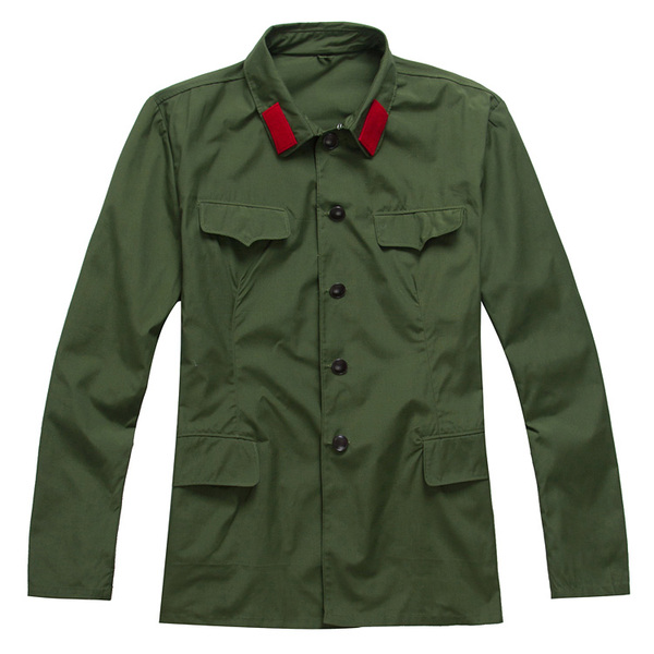 老式78服装★65式老军装红卫兵衣服自卫还击战军绿色迷彩服套装