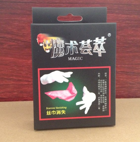 Trying to disappear boxed genuine scarf close-up magic props Toys