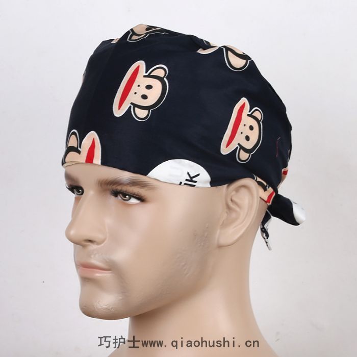 Reactive printing operating room nurses doctors working cap dust cap hat cap food machinery factory workers turban cap