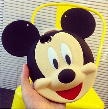 卡通创意大头米奇 iphone6手机壳 苹果5代5s立体矽胶套 链条包 女