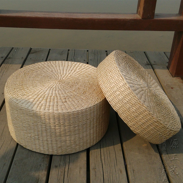 宜家手工蒲团坐垫加厚禅修打坐瑜伽垫榻榻米坐垫草编蒲团飘窗坐垫