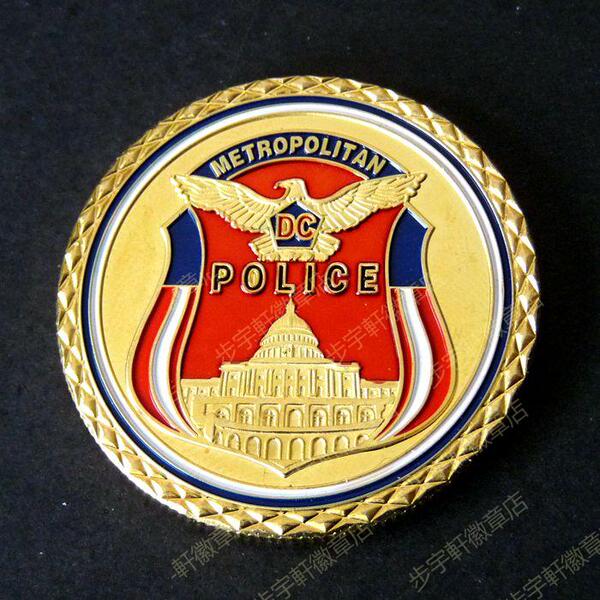 满额包邮收藏品文玩纪念章 美国警视厅纪念品金属双面纪念章 673