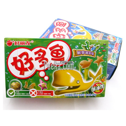 韩国好丽友 好多鱼饼干33克 海苔 烧烤 鸡翅 番茄 4种任选小零食