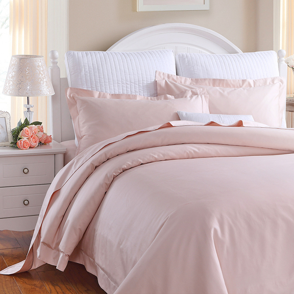 被套纯棉单件高档棉布粉红色被罩150x210 200x230x240cm贡缎品牌