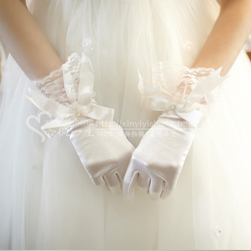 新娘手套婚纱手套包邮_包邮热卖新娘手套蕾丝婚纱手套 礼服 露指无指长(2)