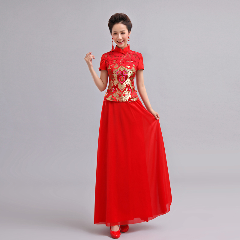 中国风的红色婚纱礼服(3)