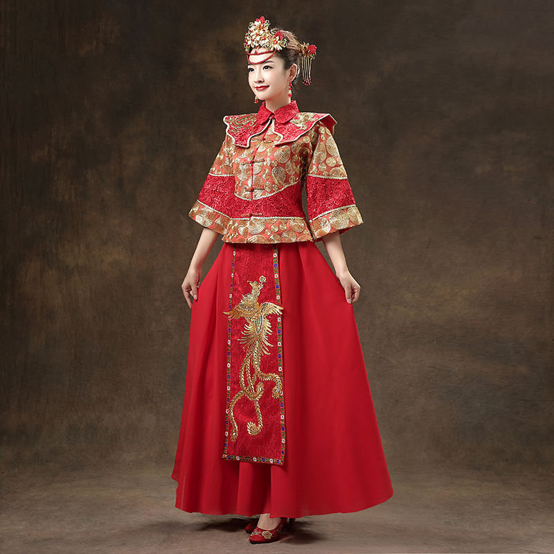 中国风的红色婚纱礼服(3)