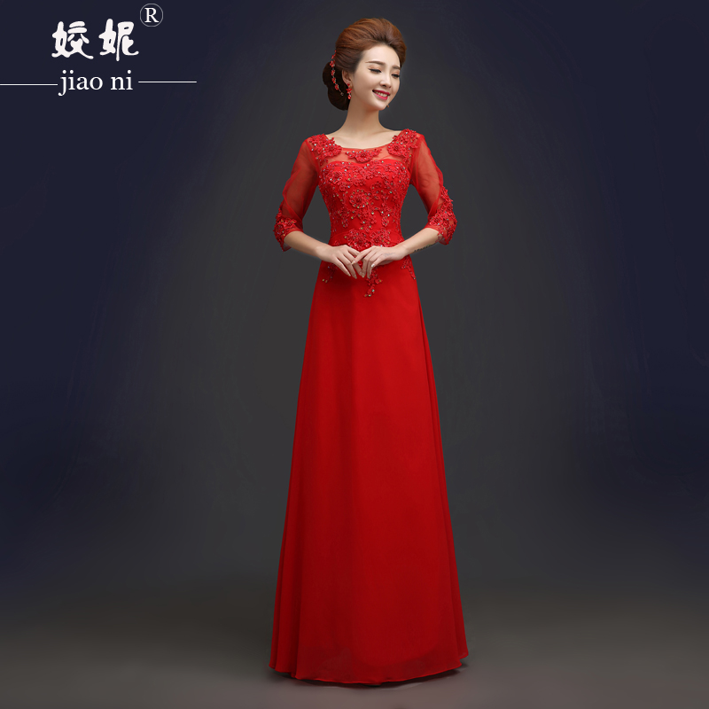 2018新款红色婚纱礼服(3)