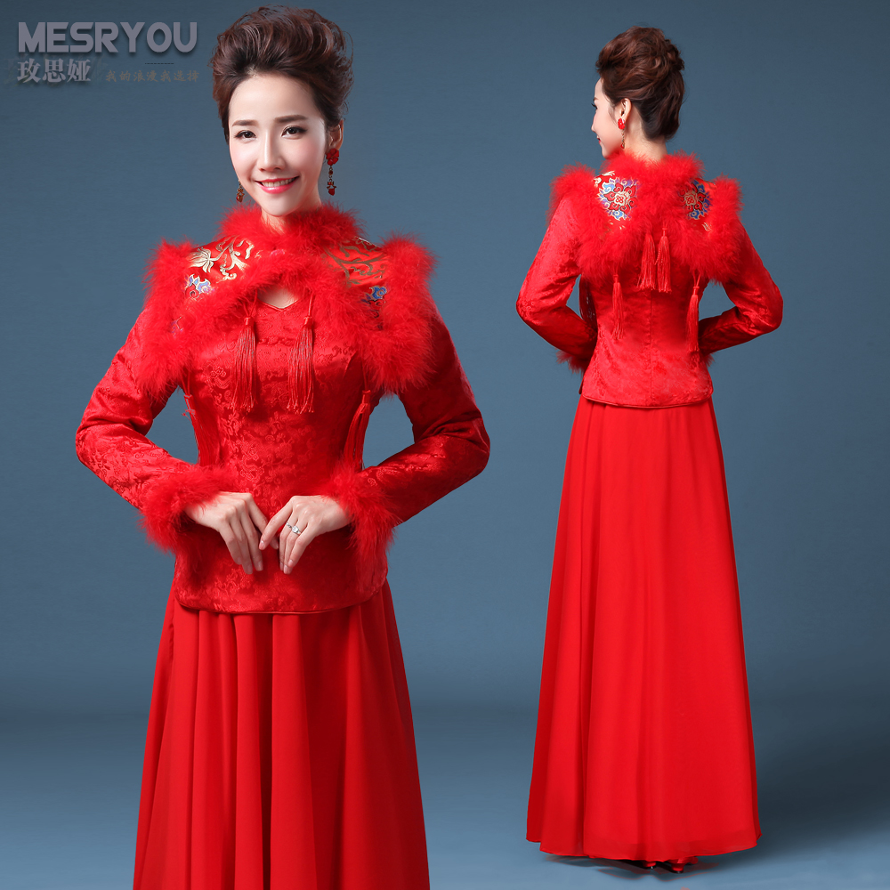 中国风的红色婚纱礼服(2)