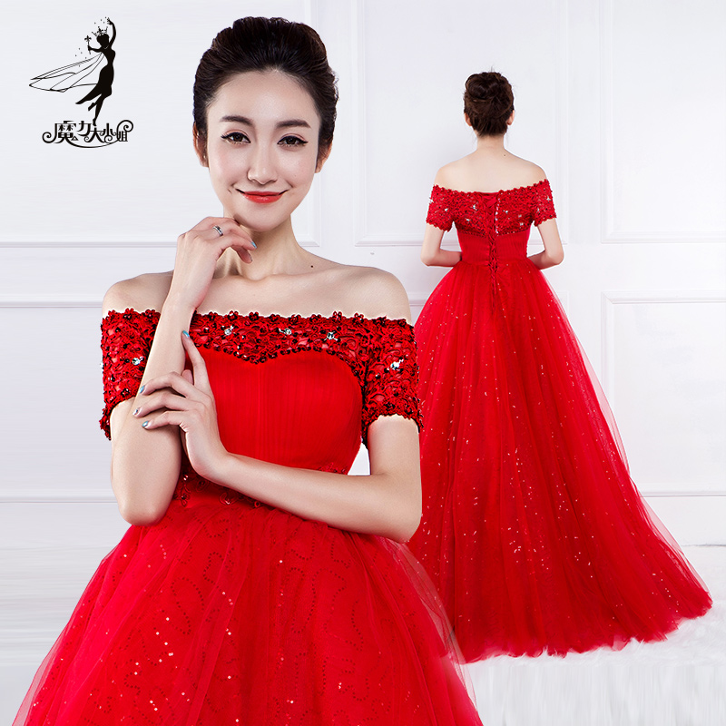 孕妇婚纱礼服红色(3)