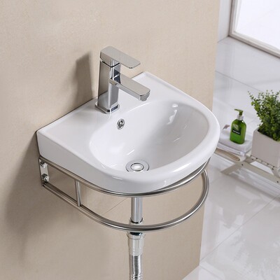 下水管单孔陶瓷挂盆美容院宿舍水盆厨房浴室面盘庭院面盆用品