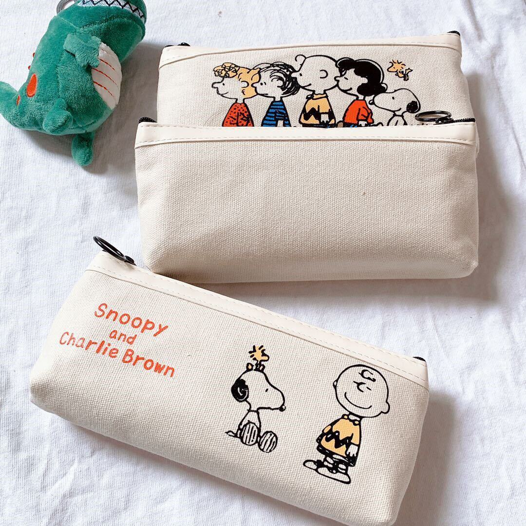 笔初中生查袋文具努袋高中学生理印花盒可爱单个笔韩女史帆布版比 九块九