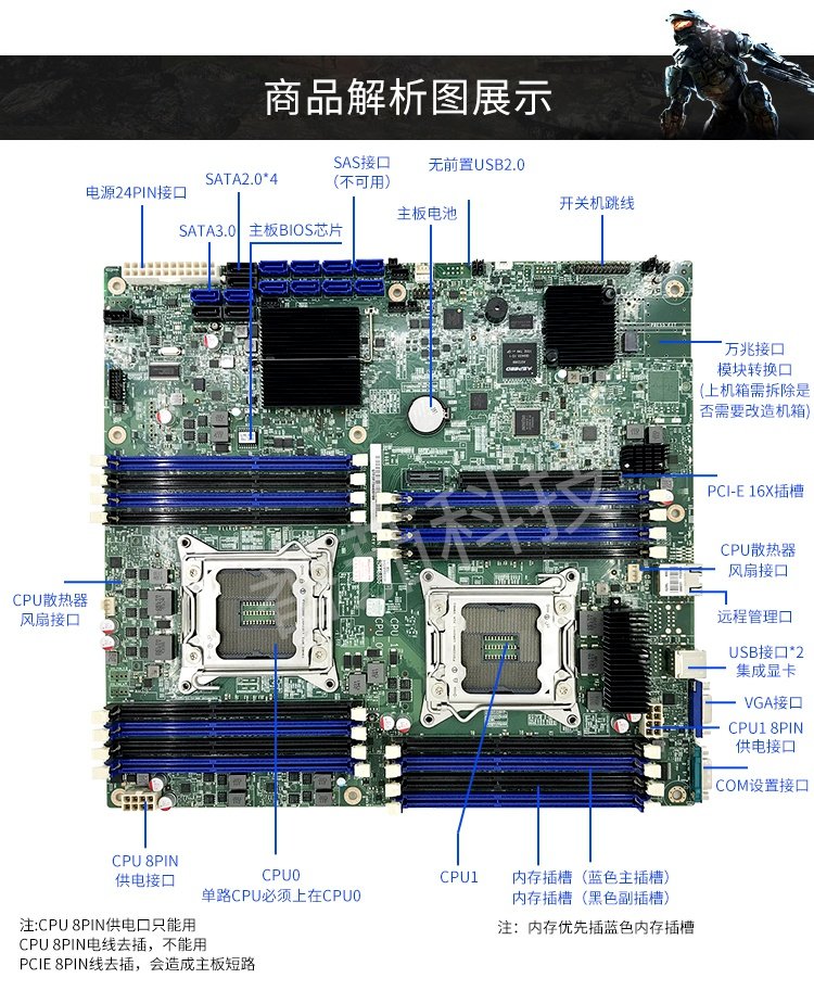设计渲染游戏挂机广达c602双路x79主板e52680v2服务器主板