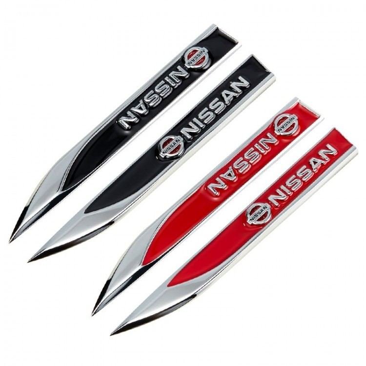 Metal Side Label Blade Car Plate Side Label Blade Decorative Sticker Leaf Sticker Modified Label Metal Sticker Personalized Car Sticker