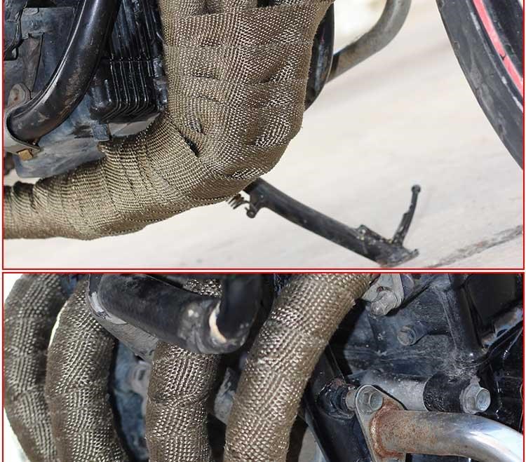 Ống xả dành cho xe máy Ống xả Ống cách nhiệt Bọc vải Vải chuối cách nhiệt Đai cách nhiệt chống bỏng Vải che ống khói - Ống xả xe máy