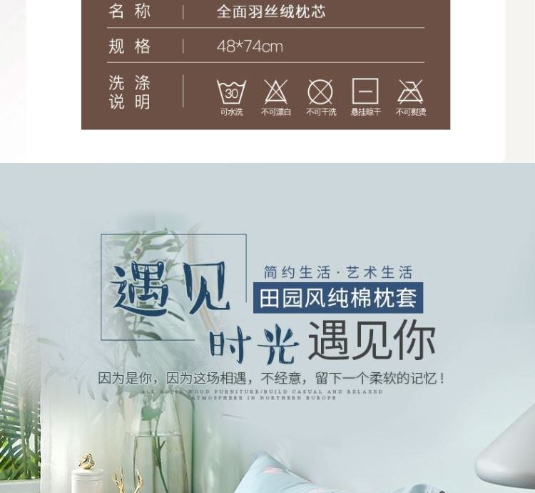 Bộ gối bông tinh khiết lễ hội cộng với áo gối Bộ gối bông đơn khách sạn gối lõi đám cưới bộ đồ giường quà tặng đơn - Gối