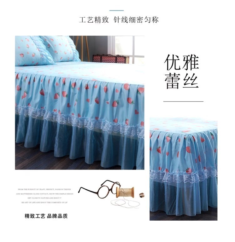 Giường váy giường váy trải giường một mảnh che phủ bụi 8 nắp bảo vệ 1 1 5 5 8 1,8 x 2x2,2m m 2,0 giường - Váy Petti