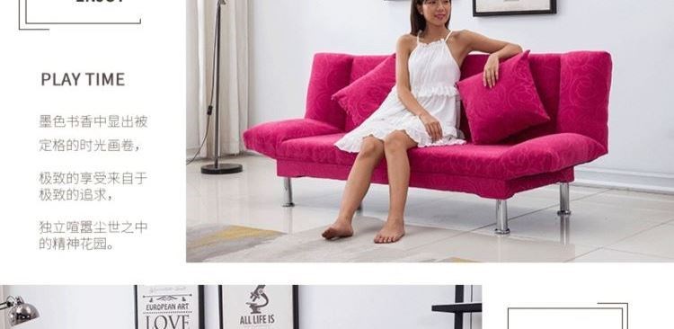 Phòng ngủ sofa nhỏ đơn giản căn hộ nhỏ hình chữ nhật cửa hàng quần áo thiết thực, ổn định và thoáng khí Ghế sofa vải nỉ đơn giản - Ghế sô pha