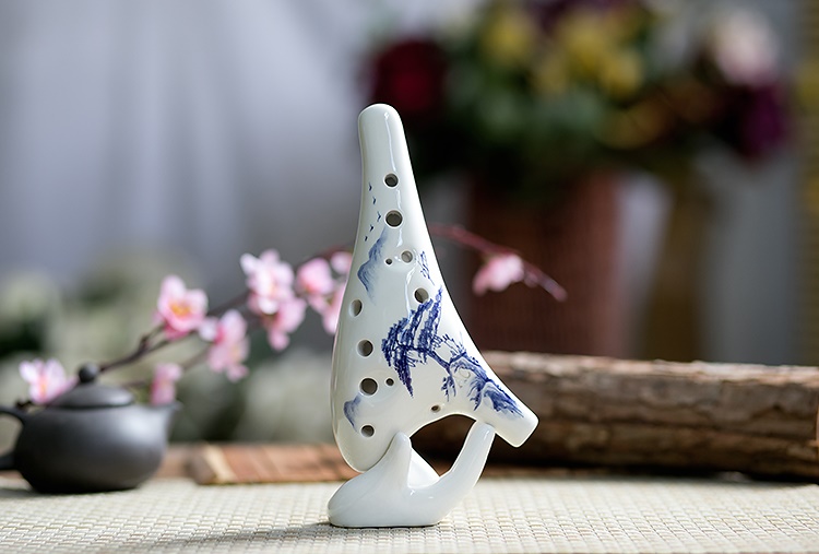 Giới thiệu cao cấp cho người mới bắt đầu Nhạc cụ học sinh 12 lỗ alto C ocarina AC tune 12 lỗ Phụ kiện miễn phí Ocarina Xun - Nhạc cụ dân tộc