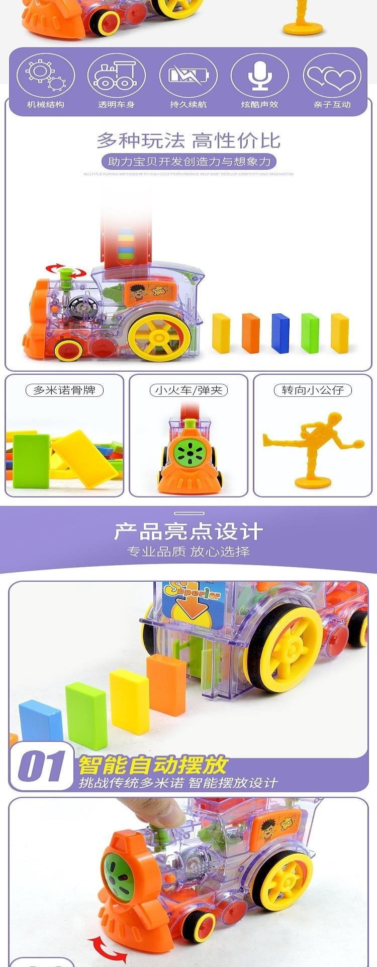 Douyin, đồ chơi khối xây dựng dành cho trẻ em domino tiêu chuẩn giống nhau, các quân domino màu tự động được đưa vào xe lửa - Khối xây dựng
