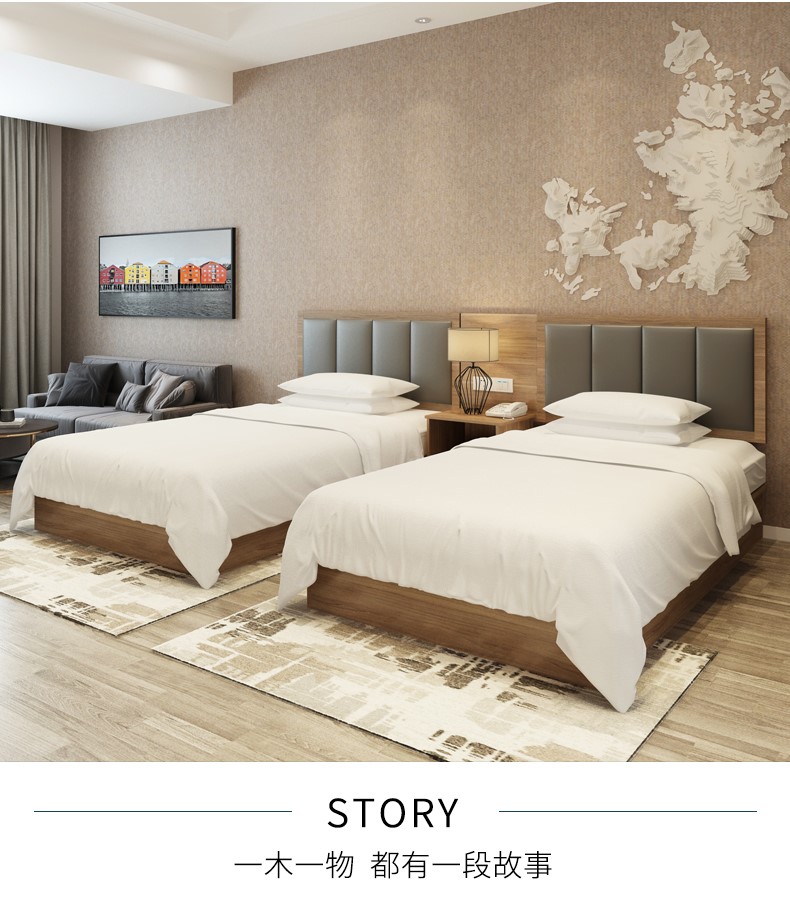 Giường khách sạn tùy chỉnh nội thất khách sạn phòng tiêu chuẩn đầy đủ giường và bữa sáng dịch vụ nội thất căn hộ giường đơn 1,2m khách sạn - Nội thất khách sạn