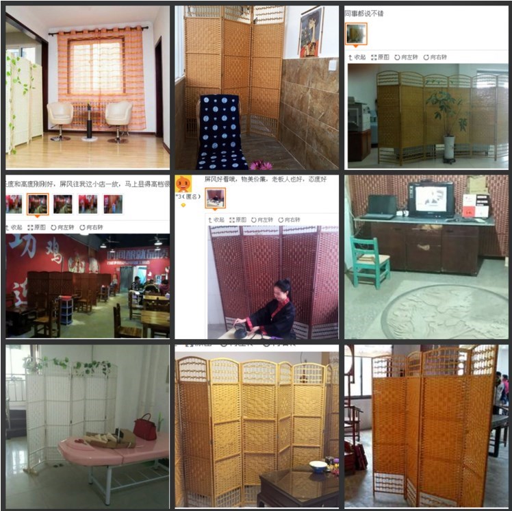 Khách sạn Trung Quốc Gấp màn hình rơm Vách ngăn Màn hình gấp thời trang Phòng khách Phòng ngủ Phòng ăn Màn hình di động Lối vào dễ dàng - Màn hình / Cửa sổ