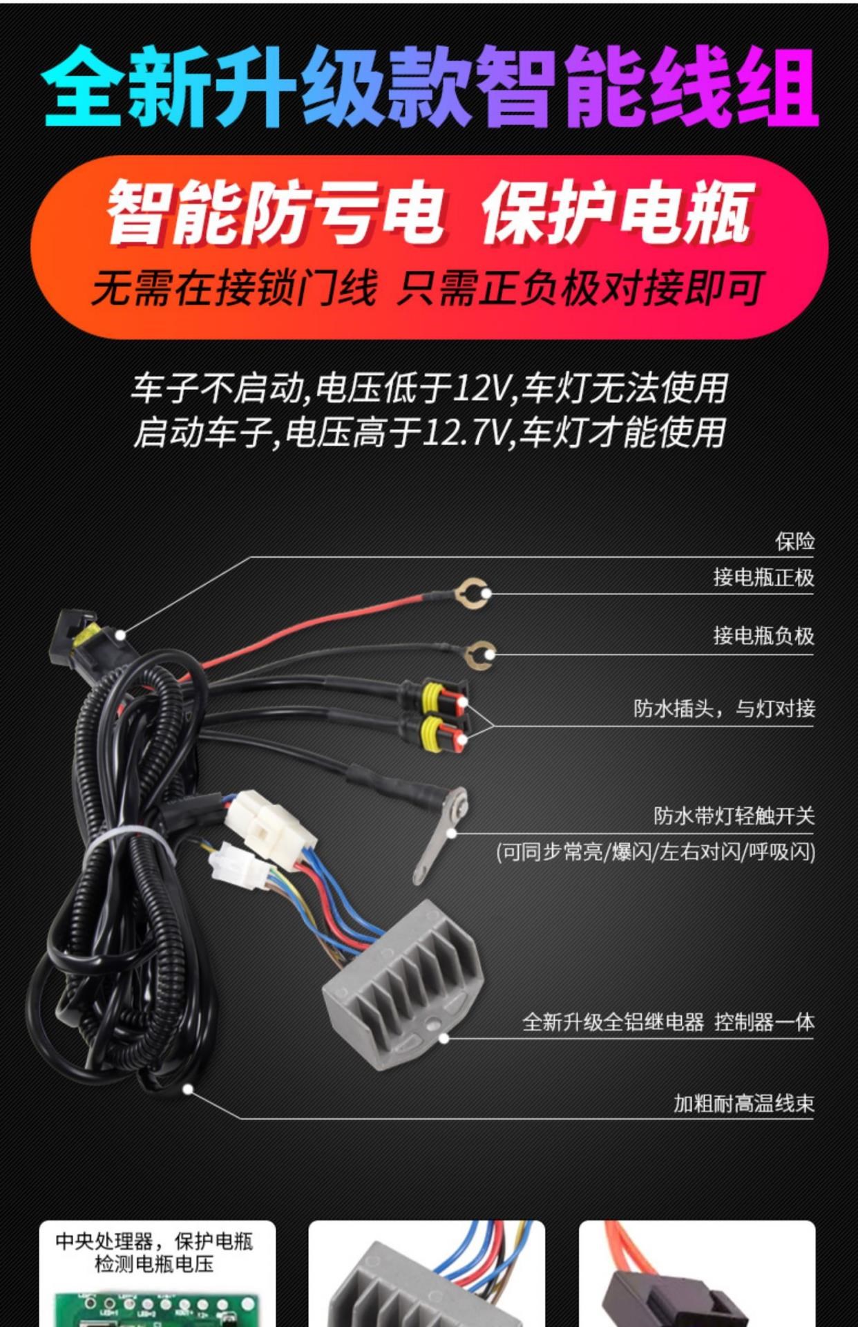 Đèn pha xe máy nhấp nháy, đèn trợ sáng xe máy siêu sáng đèn pha led hắt sáng mạnh đèn pha 12v ốp lát - Đèn xe máy