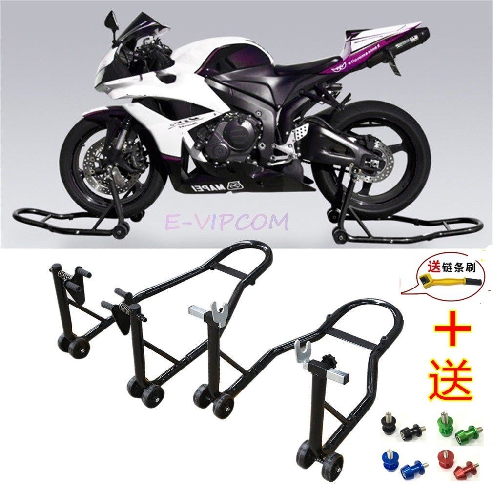 Hỗ trợ khung xe máy nghiêng đầu, bánh trước và bánh sau, dụng cụ bảo dưỡng và sửa chữa khung, khung phụ bánh xe, khung đỗ xe di động - Bộ sửa chữa Motrocycle