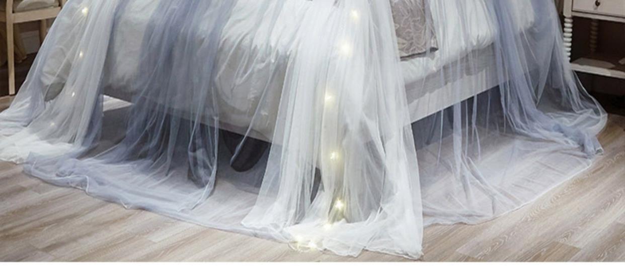 Công chúa cô gái rèm đầu rèm vải màn giường chậm người đàn ông lưới chống muỗi INS Phong cách Bắc Âu trang trí phòng trẻ em cô gái trái tim công chúa - Bed Skirts & Valances